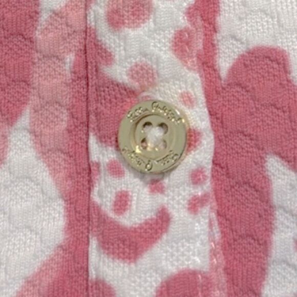 Lilly Pulitzer Raya Get Spotted Pink White Keyhole Back Cap Sleeve Mini Dress - Picture 14 of 16